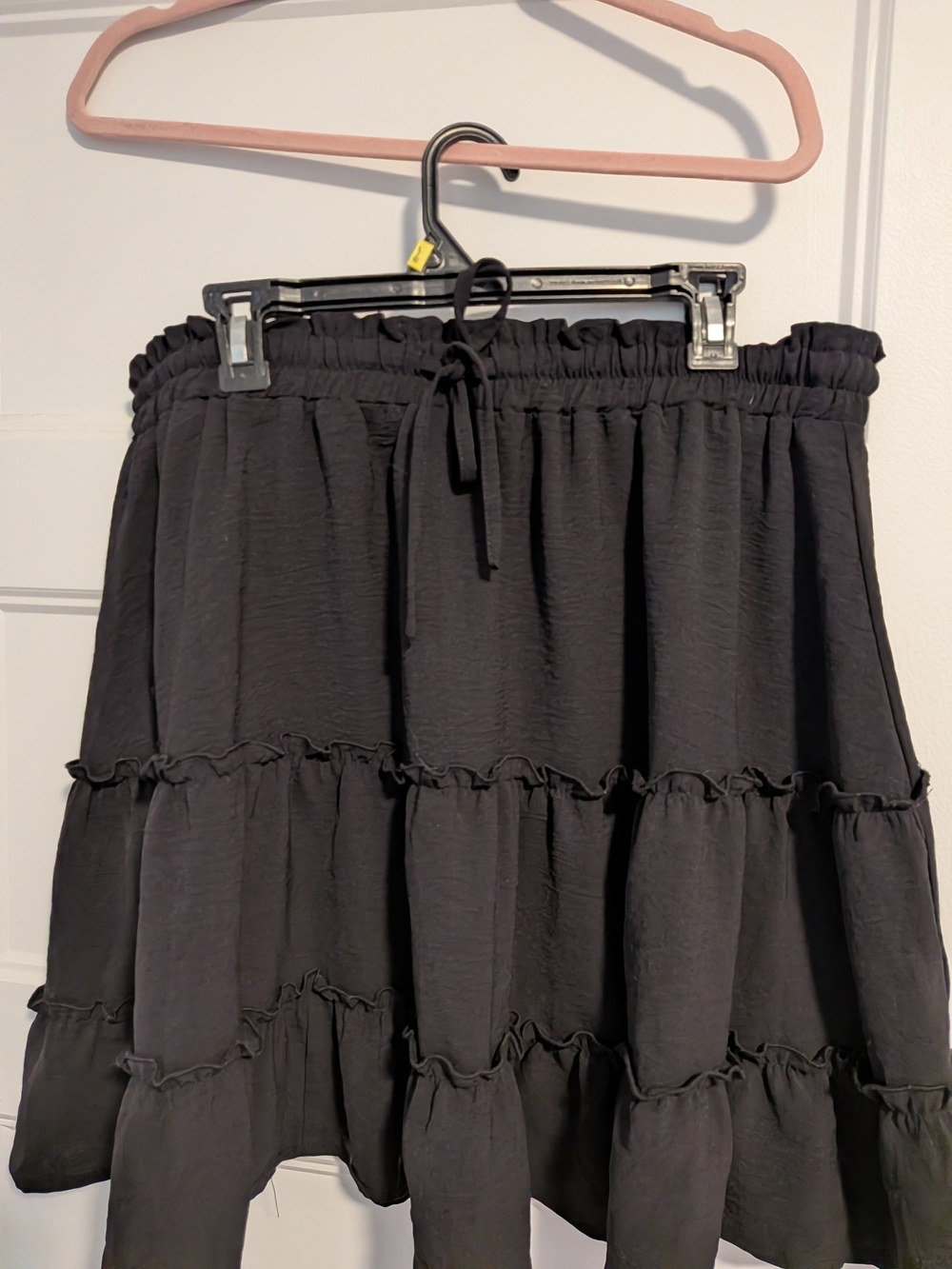 Black Tiered Ruffle Skirt - Women's
